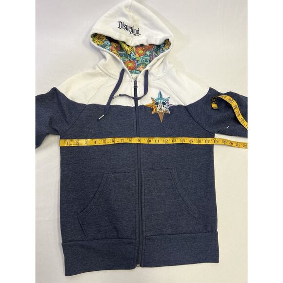 Disneyland Resort Blue Spirit Jersey Sweater Zip Up Hoodie Size XS Embroidery - Picture 9 of 16